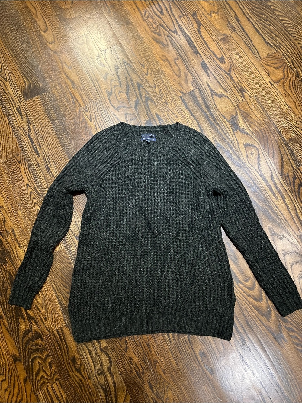 American Eagle Outfitters Gray Ribbed Crewneck Sweater - Great Condition